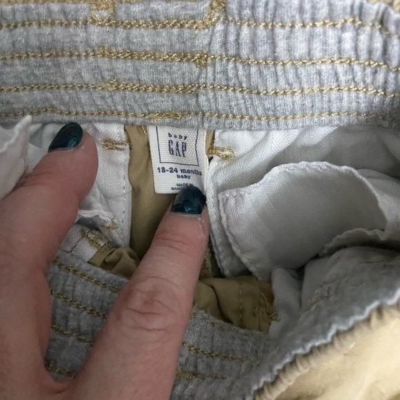 GAP Tan and Gray Baby Shorts - Picture 2 of 2